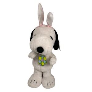 Vintage Peanuts Snoopy Easter Bunny‎ Greeter 26" Stuffed Animal Plush NWT A72Q